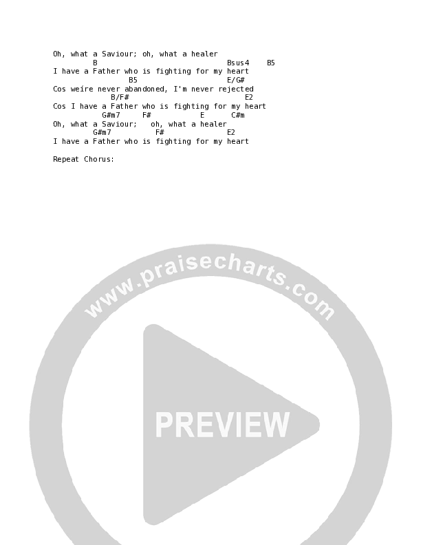 Fighting For My Heart (Live) Chord Chart (Songs From The Soil)