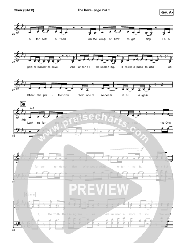 The Dove Choir Sheet (SATB) (The Belonging Co / Kari Jobe)