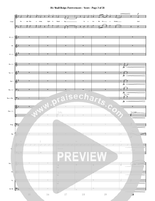 He Shall Reign Forevermore with Only King Forever (Choral Anthem SATB) Conductor's Score (Word Music Choral / Arr. Marty Hamby)