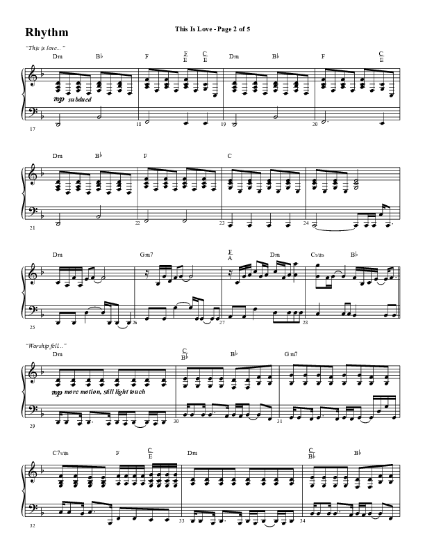 This Is Love (with Come Thou Long Expected Jesus) (Choral Anthem SATB) Rhythm Chart (Word Music Choral / Arr. Joshua Spacht)