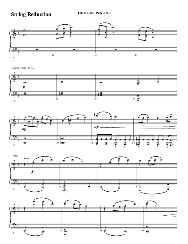 This Is Love (with Come Thou Long Expected Jesus) (Choral Anthem SATB) String Reduction (Word Music Choral / Arr. Joshua Spacht)