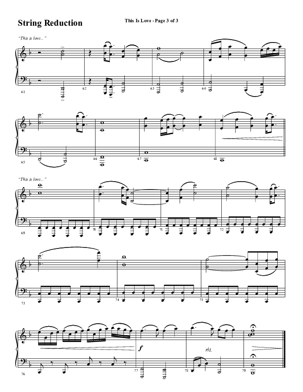 This Is Love (with Come Thou Long Expected Jesus) (Choral Anthem SATB) String Reduction (Word Music Choral / Arr. Joshua Spacht)