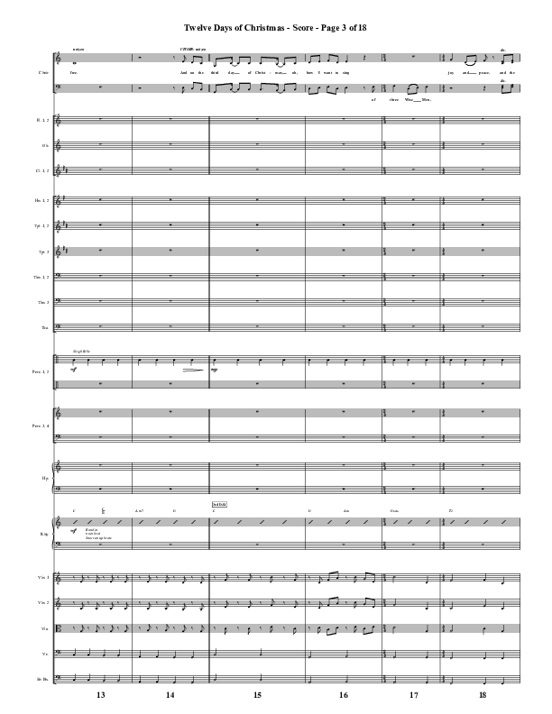 Twelve Days Of Christmas (Choral Anthem SATB) Conductor's Score (Word Music Choral / Arr. Daniel Semsen)