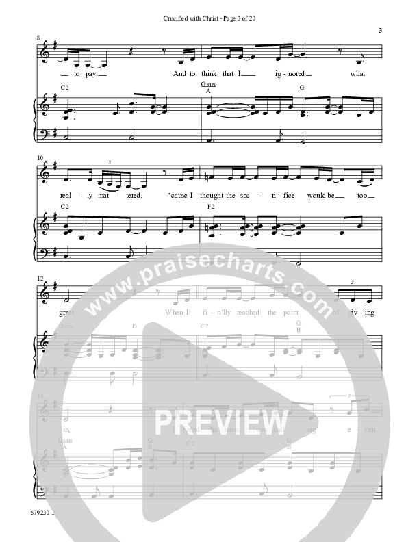 Crucified With Christ (Choral Anthem SATB) Anthem (SATB/Piano) (Word Music Choral / Arr. Cliff Duren)