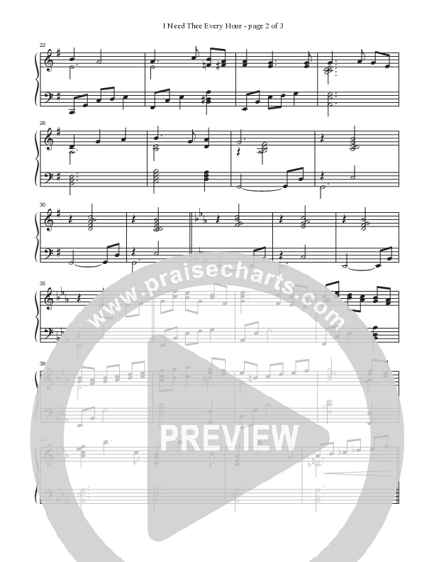 I Need Thee Every Hour  Piano Sheet (Ken Barker)