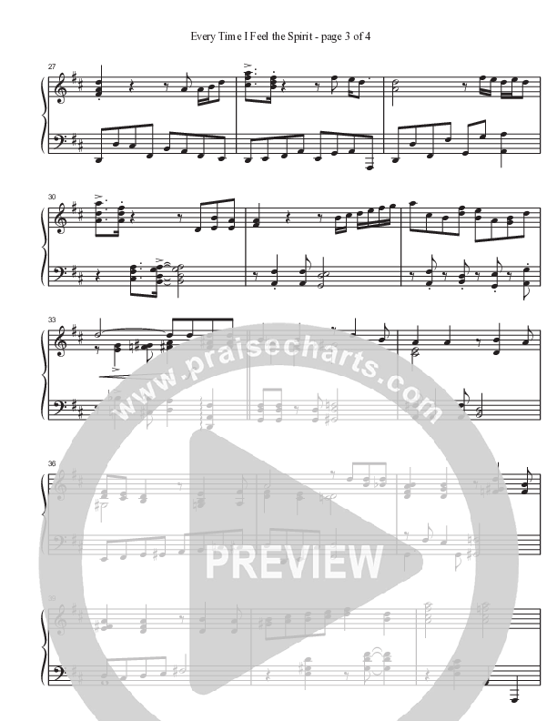 Every Time I Feel The Spirit Piano Sheet (Ken Barker)