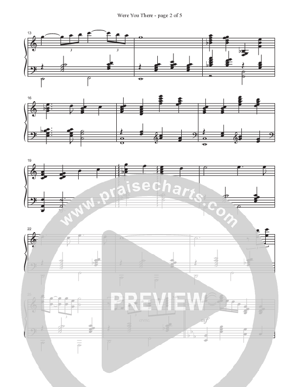 Were You There  Piano Sheet (Ken Barker)