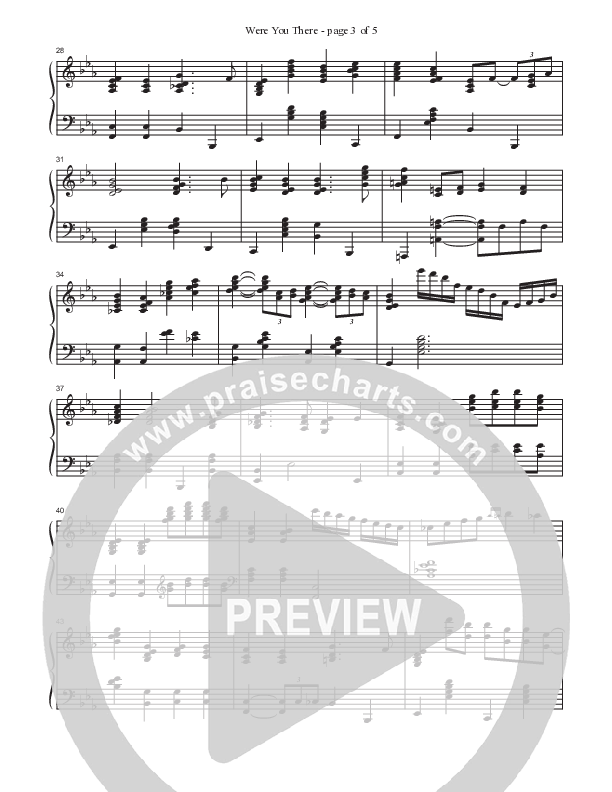 Were You There  Piano Sheet (Ken Barker)