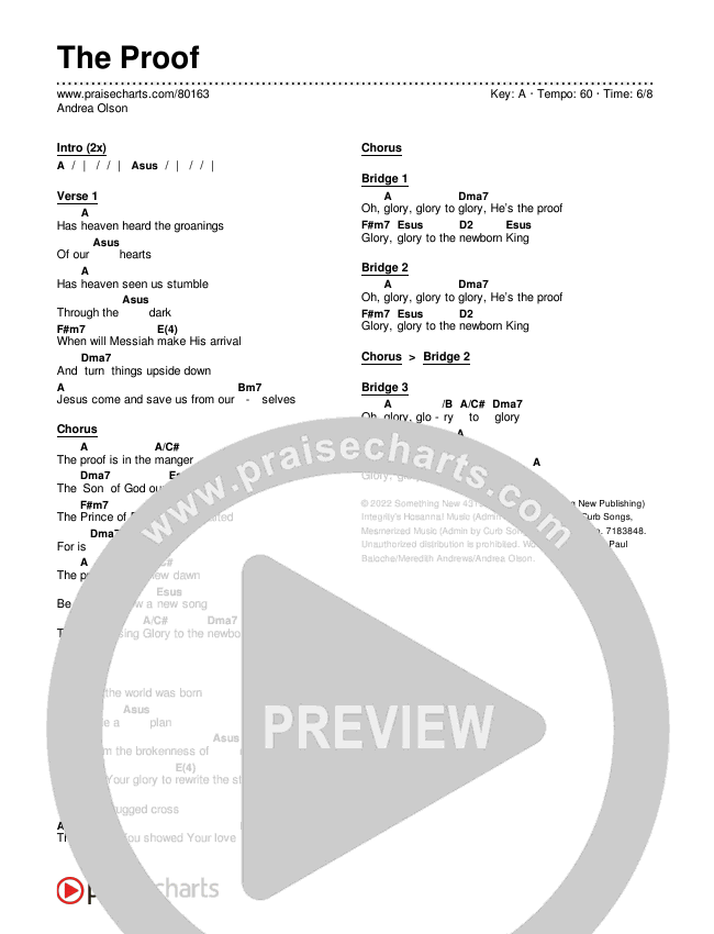 The Proof Chords & Lyrics (Andrea Olson)