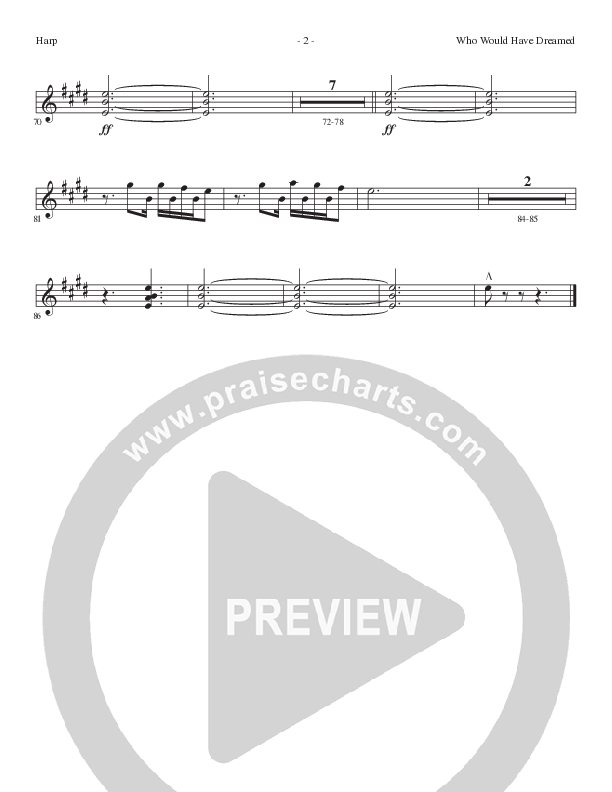 Who Would Have Dreamed (Choral Anthem SATB) Harp (Lillenas Choral / Arr. Cliff Duren / Arr. Mike Speck)