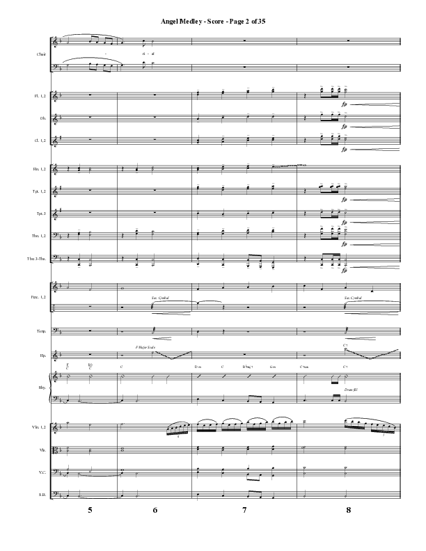 Angel Medley (Choral Anthem SATB) Orchestration (Word Music Choral / Arr. Marty Hamby)