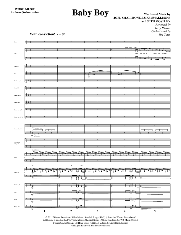 Baby Boy (Choral Anthem SATB) Conductor's Score (Word Music Choral / Arr. Gary Rhodes)