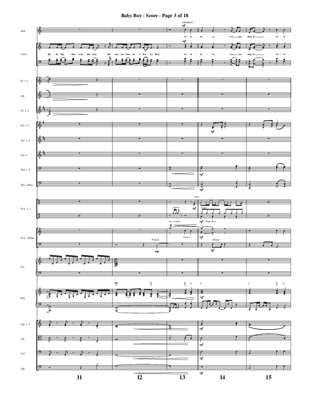 Baby Boy (Choral Anthem SATB) Orchestration (Word Music Choral / Arr. Gary Rhodes)