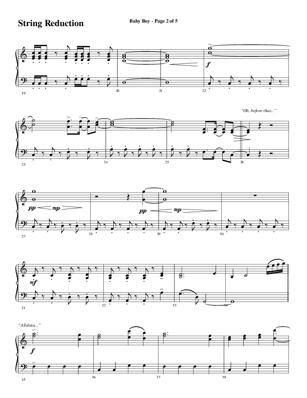 Baby Boy (Choral Anthem SATB) String Reduction (Word Music Choral / Arr. Gary Rhodes)