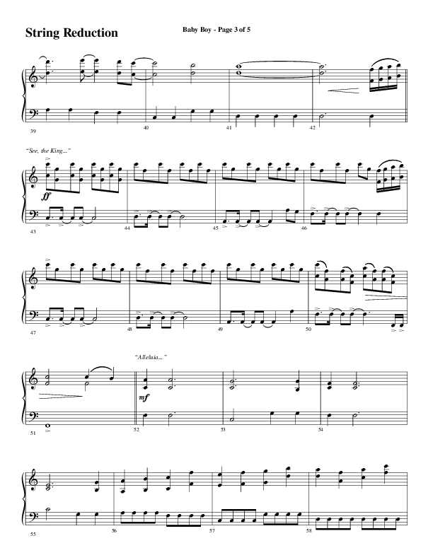 Baby Boy (Choral Anthem SATB) String Reduction (Word Music Choral / Arr. Gary Rhodes)