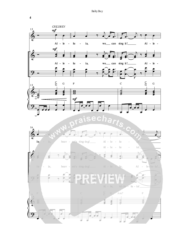 Baby Boy (Choral Anthem SATB) Anthem (SATB/Piano) (Word Music Choral / Arr. Gary Rhodes)