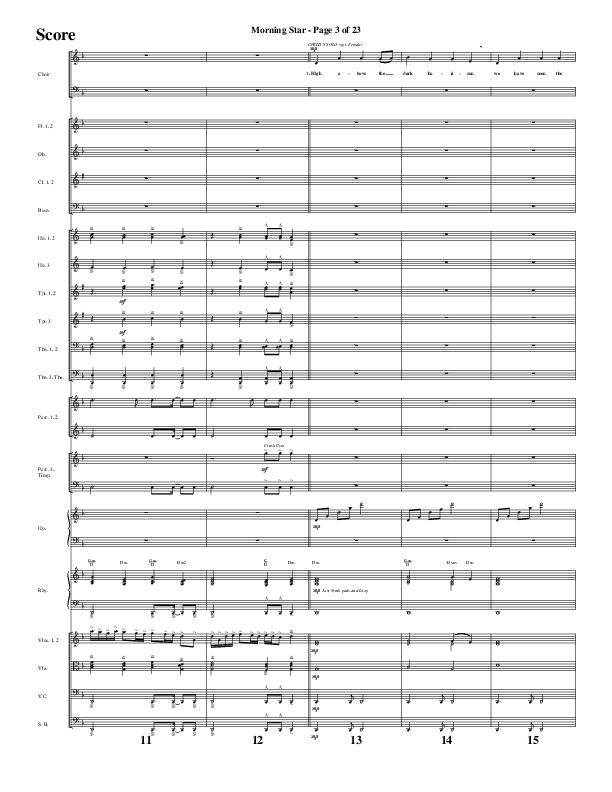 Morning Star with Emmanuel (Choral Anthem SATB) Conductor's Score (Word Music Choral / Arr. David Clydesdale)