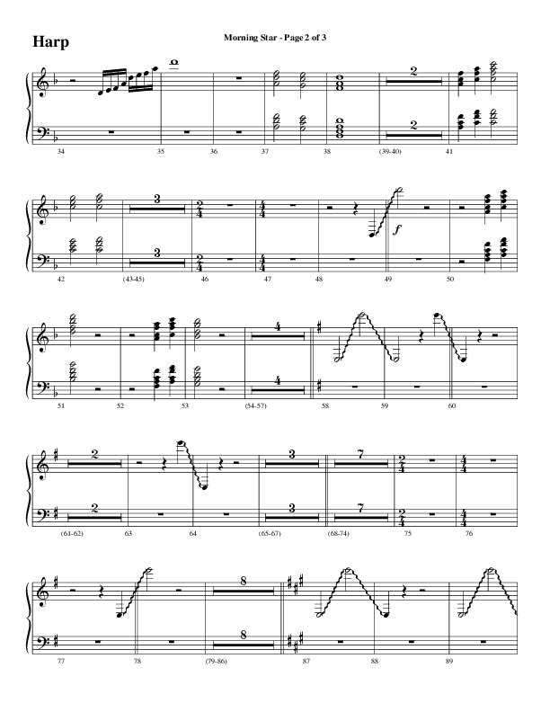 Morning Star with Emmanuel (Choral Anthem SATB) Harp (Word Music Choral / Arr. David Clydesdale)