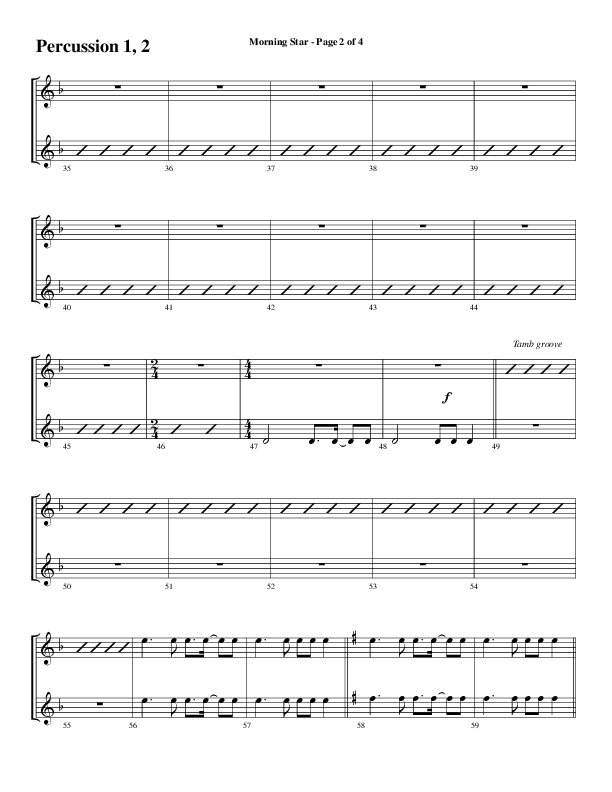 Morning Star with Emmanuel (Choral Anthem SATB) Percussion (Word Music Choral / Arr. David Clydesdale)