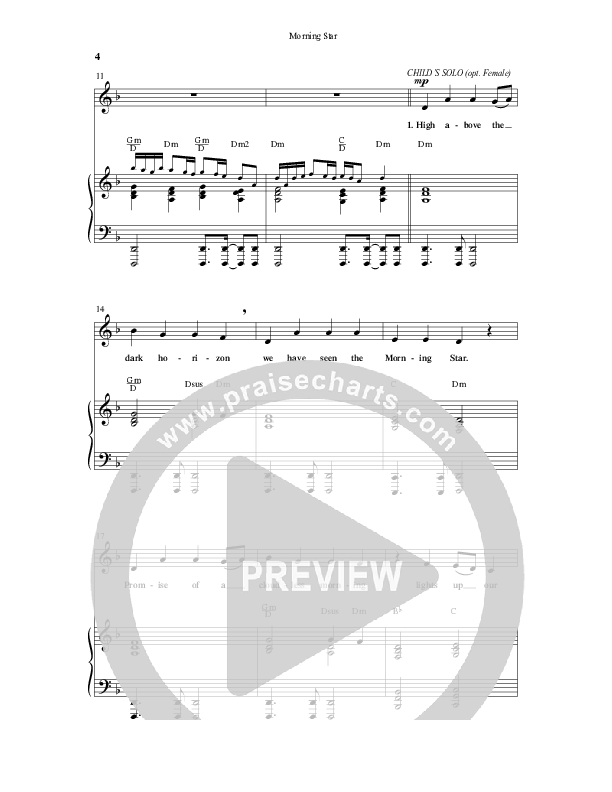 Morning Star with Emmanuel (Choral Anthem SATB) Anthem (SATB/Piano) (Word Music Choral / Arr. David Clydesdale)