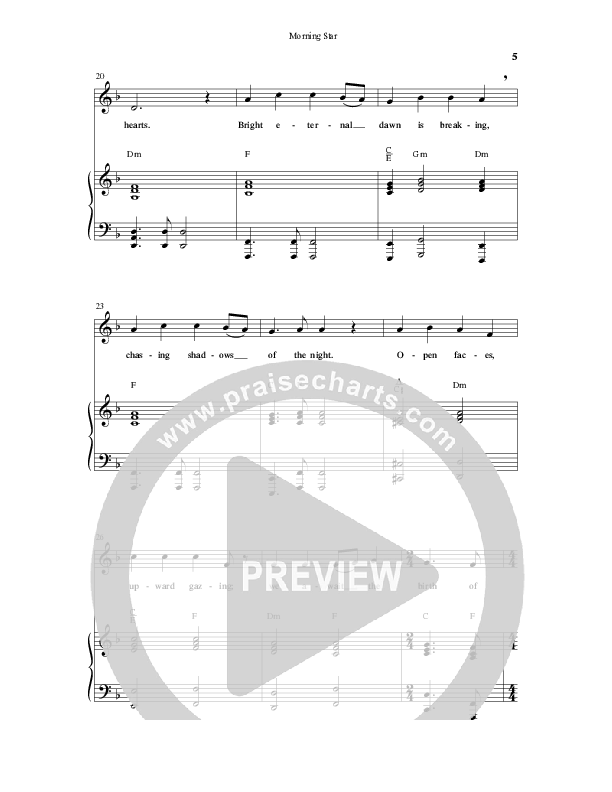 Morning Star with Emmanuel (Choral Anthem SATB) Anthem (SATB/Piano) (Word Music Choral / Arr. David Clydesdale)