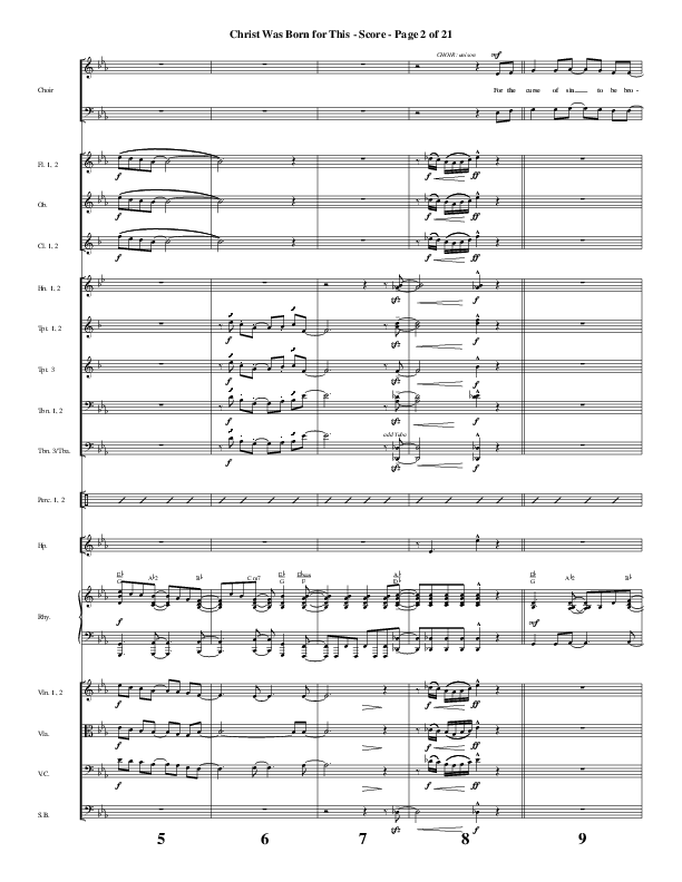 Christ Was Born For This (Choral Anthem SATB) Conductor's Score (Word Music Choral / Arr. Cliff Duren)