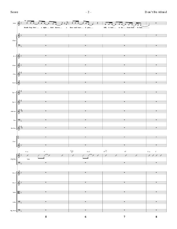 Don't Be Afraid (Choral Anthem SATB) Orchestration (Lillenas Choral / Arr. Geron Davis / Arr. Bradley Knight)