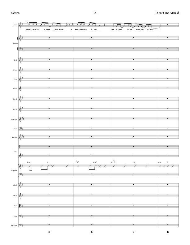 Don't Be Afraid (Choral Anthem SATB) Conductor's Score (Lillenas Choral / Arr. Geron Davis / Arr. Bradley Knight)