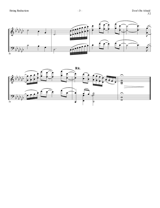 Don't Be Afraid (Choral Anthem SATB) String Reduction (Lillenas Choral / Arr. Geron Davis / Arr. Bradley Knight)
