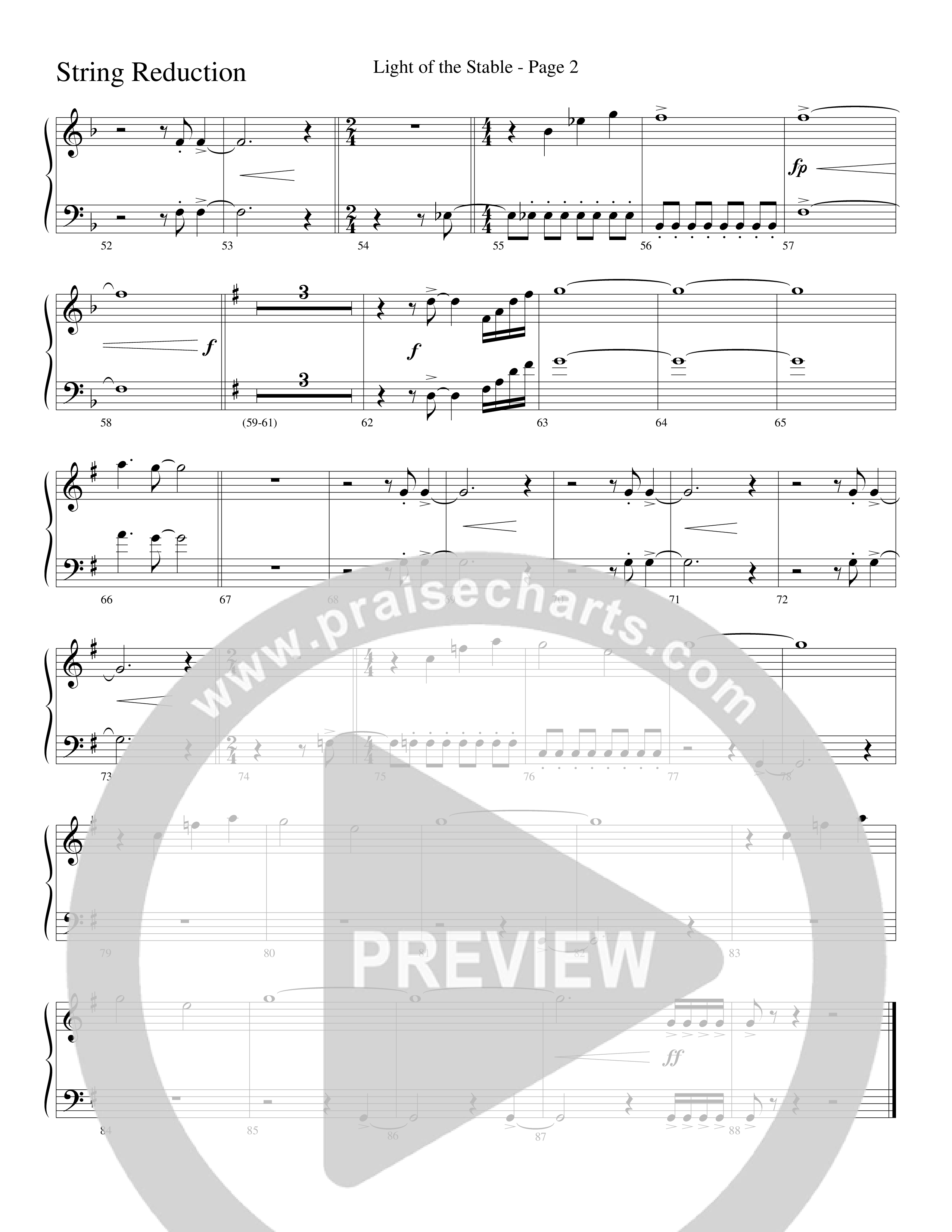 Light Of The Stable (Choral Anthem SATB) String Reduction (Word Music Choral / Arr. Robert Sterling)