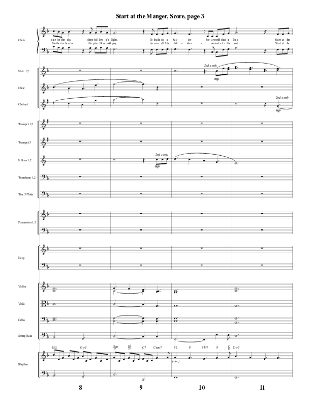 Start At The Manger (Choral Anthem SATB) Orchestration (Word Music Choral / Arr. Robert Sterling)