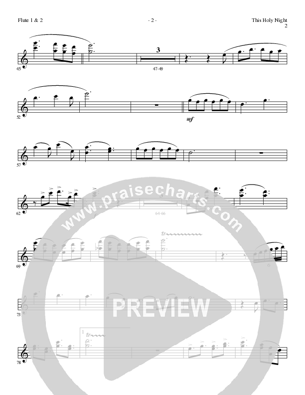 This Holy Night with O Holy Night (Choral Anthem SATB) Flute (Lillenas Choral / Arr. Gary Rhodes / Orch. Tim Cates)