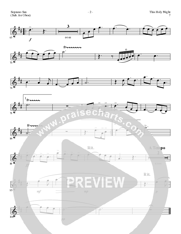 This Holy Night with O Holy Night (Choral Anthem SATB) Soprano Sax (Lillenas Choral / Arr. Gary Rhodes / Orch. Tim Cates)