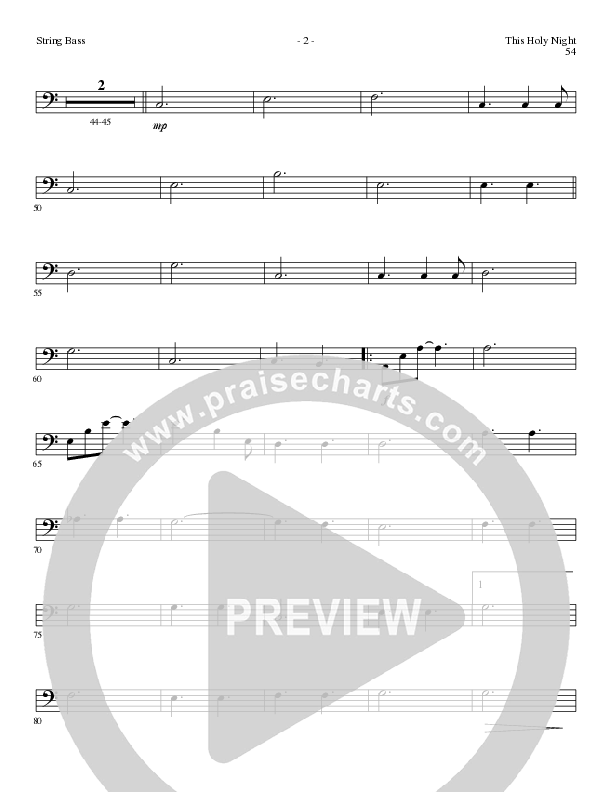 This Holy Night with O Holy Night (Choral Anthem SATB) String Bass (Lillenas Choral / Arr. Gary Rhodes / Orch. Tim Cates)