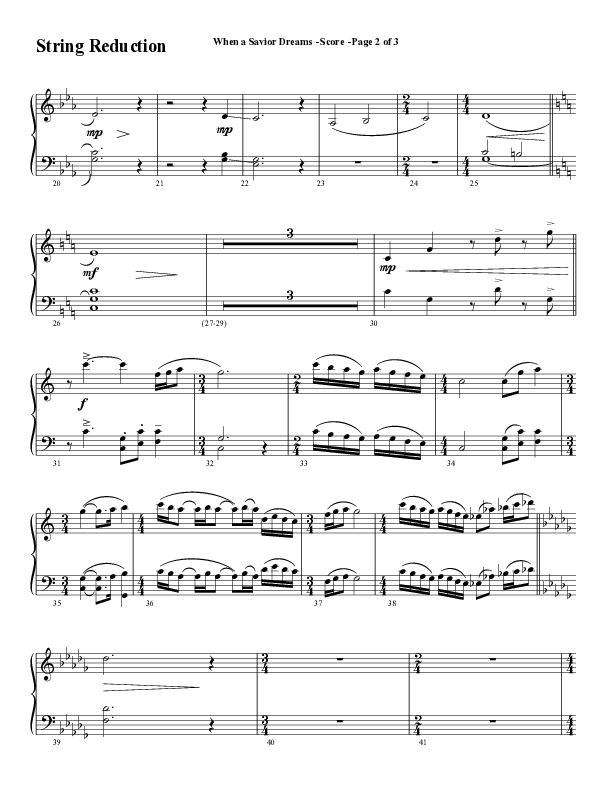 When A Savior Dreams (Choral Anthem SATB) String Reduction (Word Music Choral / Arr. Lari Goss)