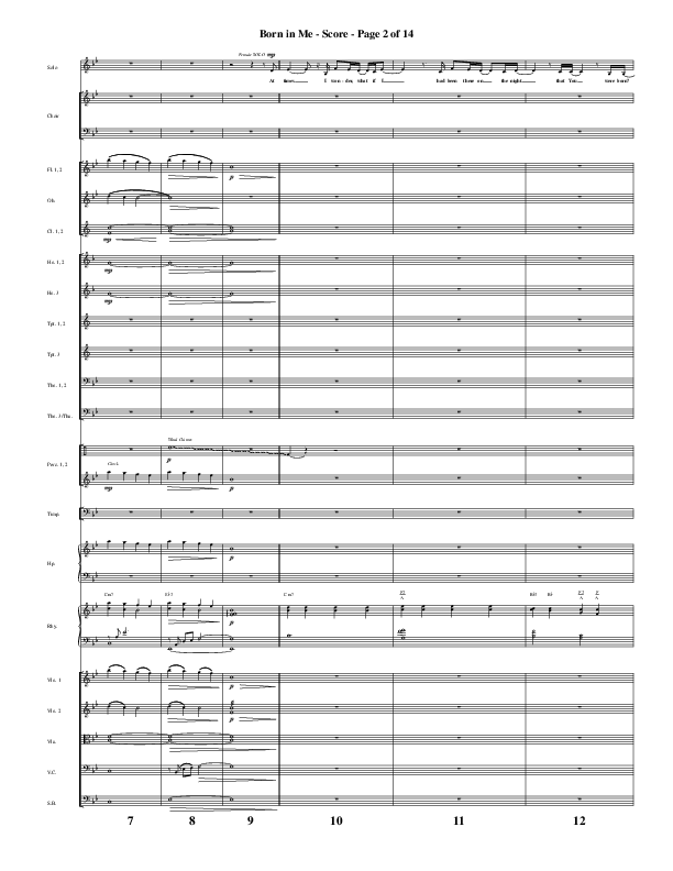 Born In Me (Choral Anthem SATB) Orchestration (Word Music Choral / Arr. David Wise / Orch. Phillip Keveren)