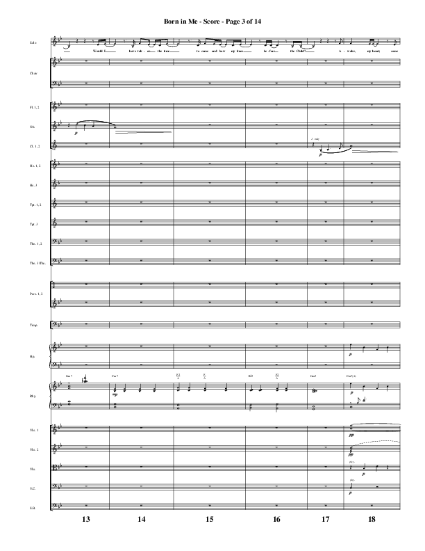 Born In Me (Choral Anthem SATB) Orchestration (Word Music Choral / Arr. David Wise / Orch. Phillip Keveren)