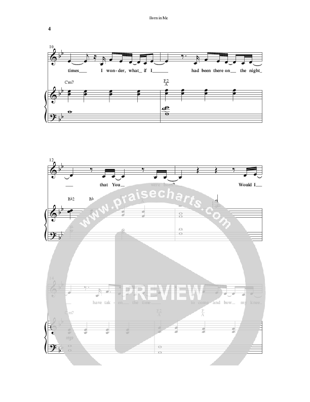 Born In Me (Choral Anthem SATB) Anthem (SATB/Piano) (Word Music Choral / Arr. David Wise / Orch. Philip Keveren)