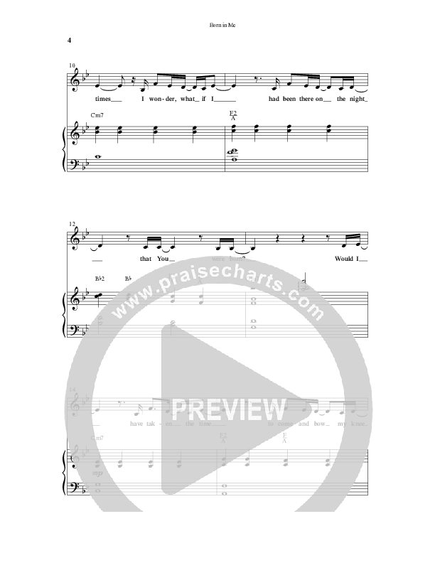 Born In Me (Choral Anthem SATB) Anthem (SATB/Piano) (Word Music Choral / Arr. David Wise / Orch. Phillip Keveren)