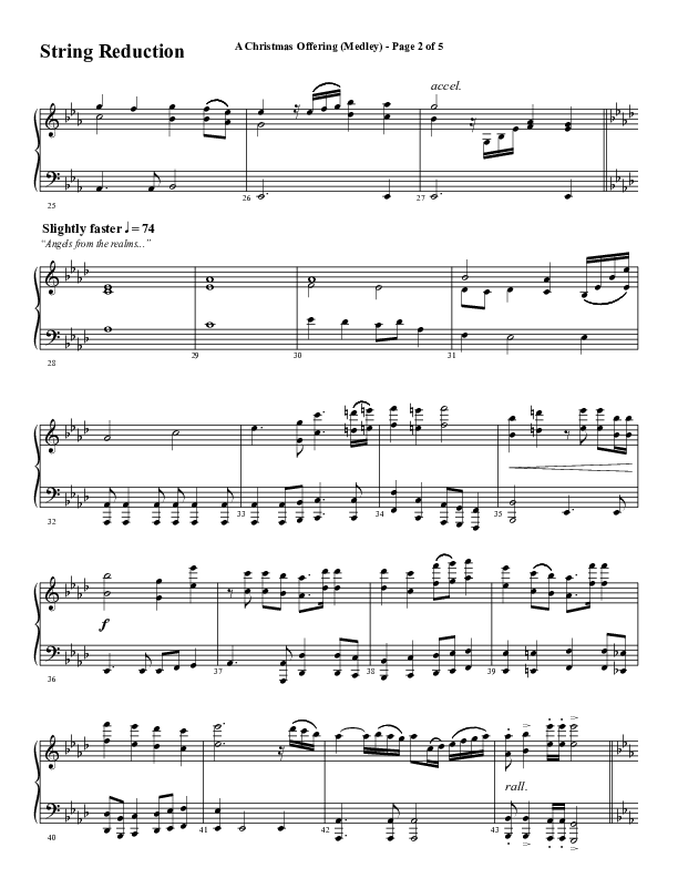 A Christmas Ofering (Medley) (Choral Anthem SATB) String Reduction (Word Music Choral / Arr. Marty Parks)