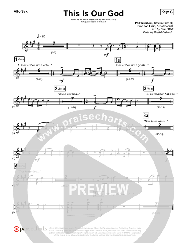 This Is Our God Sax Pack (Phil Wickham)