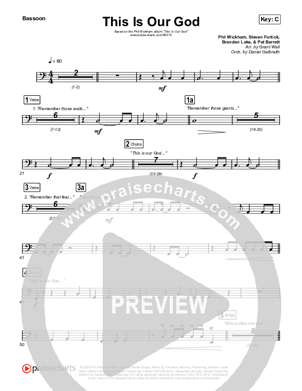 This Is Our God Bassoon (Phil Wickham)