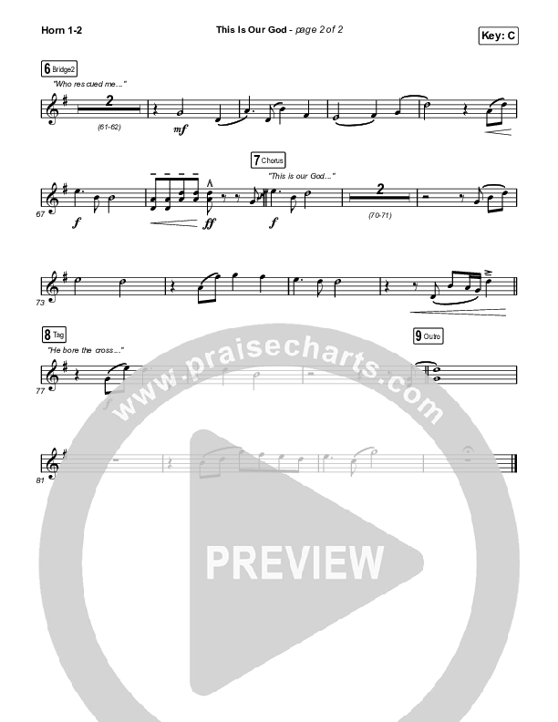 This Is Our God French Horn 1,2 (Phil Wickham)