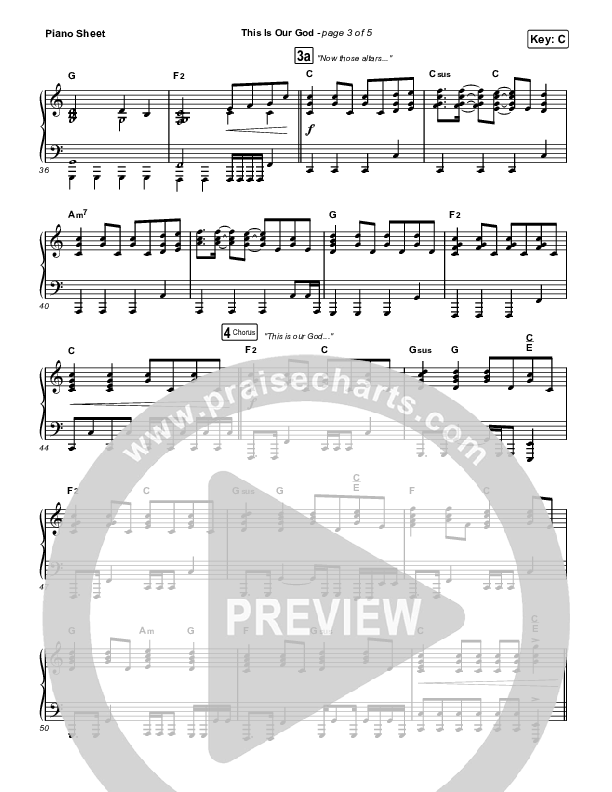 This Is Our God Piano Sheet (Phil Wickham)