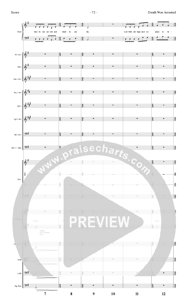 Death Was Arrested (Choral Anthem SATB) Orchestration (Lillenas Choral / Arr. Nick Robertson)