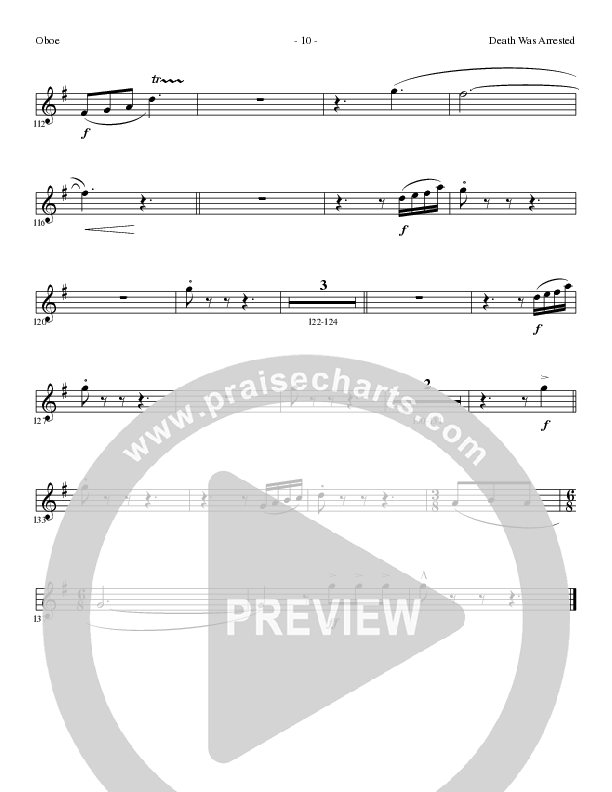 Death Was Arrested (Choral Anthem SATB) Oboe (Lillenas Choral / Arr. Nick Robertson)