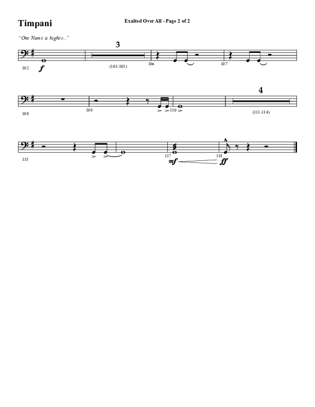 Exalted Over All (Choral Anthem SATB) Harp (Word Music Choral / Arr. David Wise / Arr. Daniel Semsen)