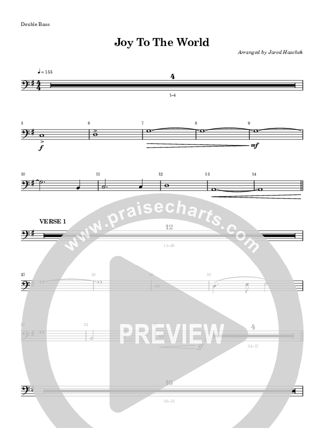 Joy To The World Double Bass (Highlands Worship)