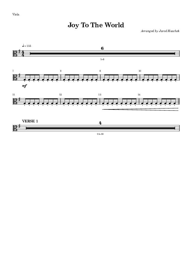 Joy To The World Viola (Highlands Worship)