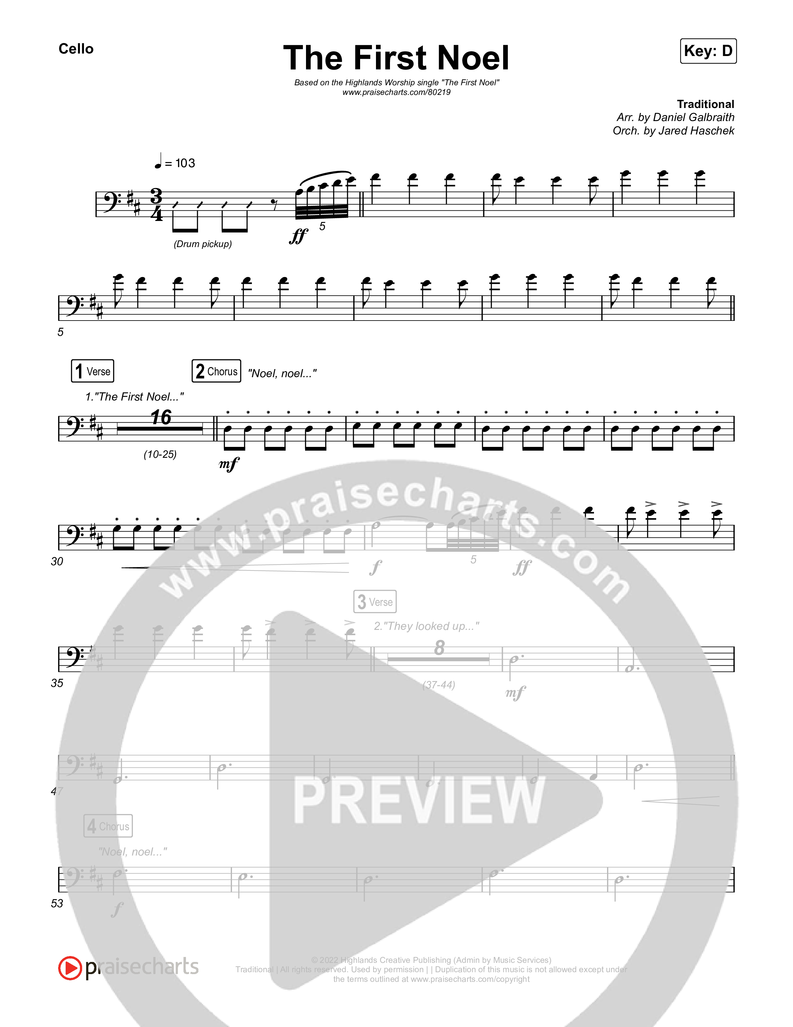 The First Noel Cello (Highlands Worship)